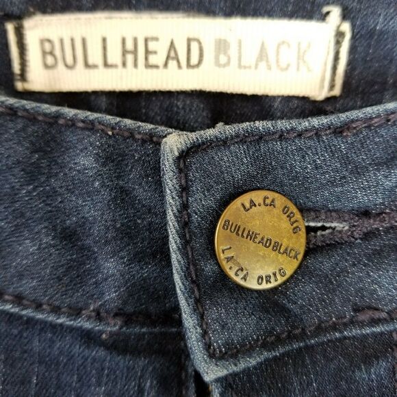Bullhead black dark wash blue denim jean legging - Picture 6 of 8